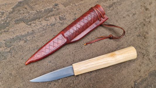 Viking Age knife with Ash handle.