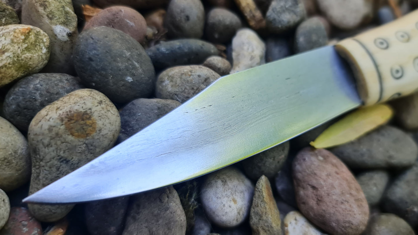 Antler handled knife and Irish sheath.